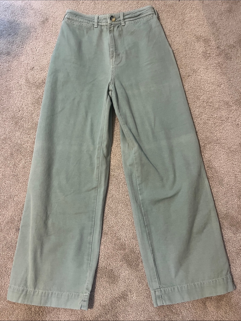 Free People We The Free light sage wide leg jeans pants size 25